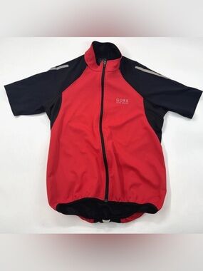 Gore Bike Wear Cycling Jacket Windstopper Mens Large Zip Short Sleeve Reflective